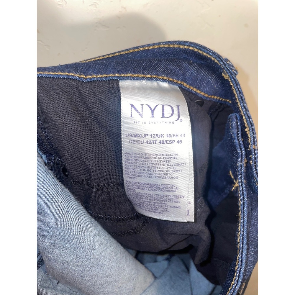 NYDJ Women Dark Wash Skinny Jeans Lift Tuck Technology Size 12 Denim Pants - Picture 7 of 8